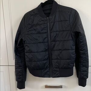 Lululemon Black Quilted reversible Bomber Jacket
